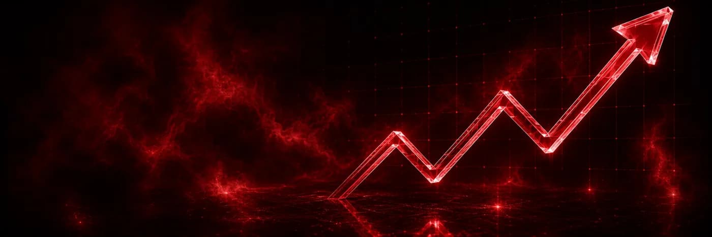 Growth arrow representing high-paying commissions